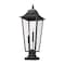 Z-Lite Gannon 3 Light Outdoor Pier Mounted Fixture, 12in. W x 32.5in. H, Black 5008PHXLS-SQPM-BK - alternate 6